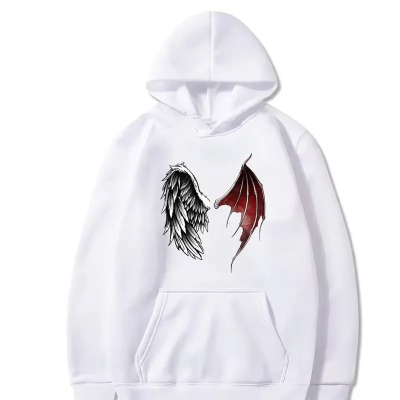 Robin - Hoodie With Wings Print For Unisexe