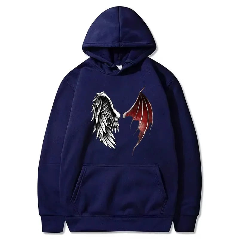 Robin - Hoodie With Wings Print For Unisexe