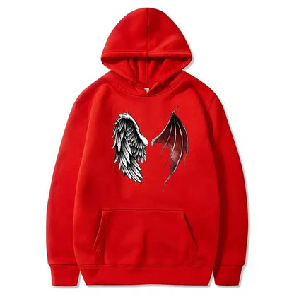 Robin - Hoodie With Wings Print For Unisexe