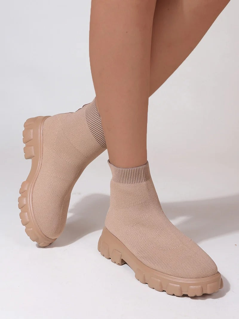 Quinn Boots | Bottes chaussettes tendance avec semelle compensée