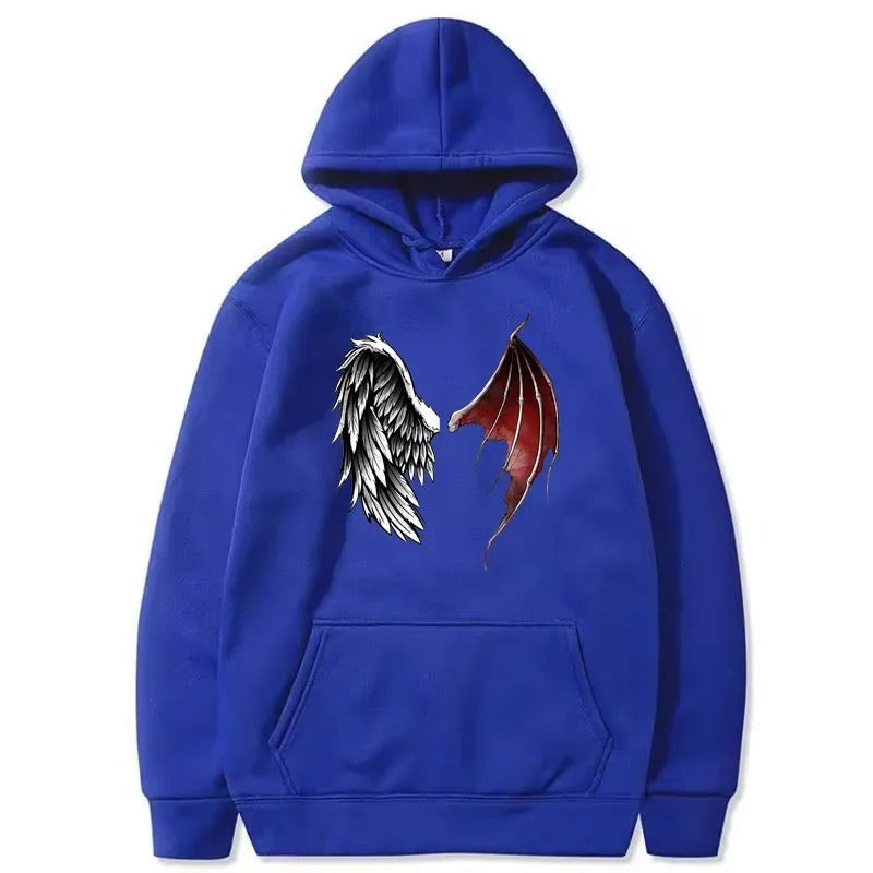 Robin - Hoodie With Wings Print For Unisexe