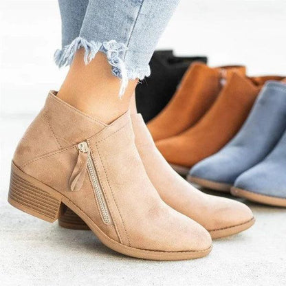 Malvina Boots | Bottes orthopédiques pour femmes en cuir avec fermeture éclair