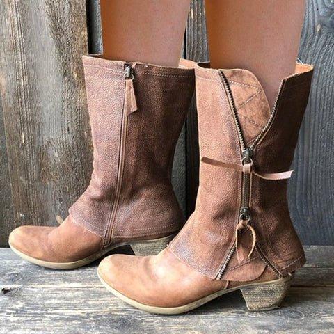 Nana Boots | Bottes de cowgirl élégantes avec fermeture éclair sur le côté