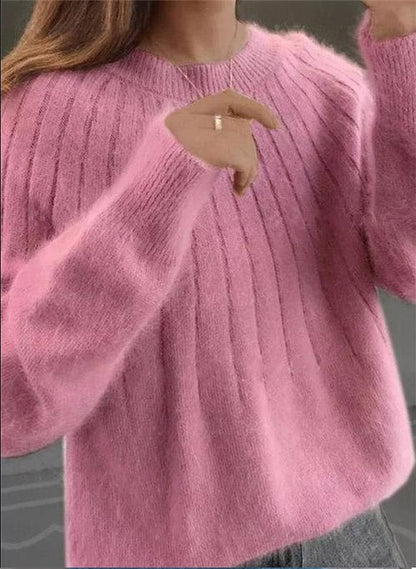 Pull en maille duveteuse pour femmes