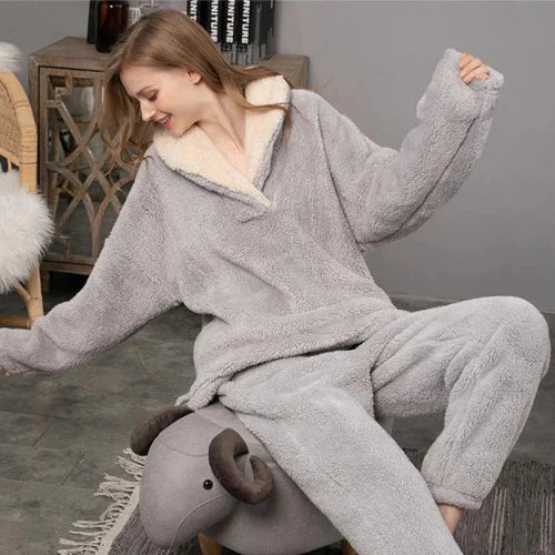 Set de pyjama en polaire moelleuse pour la nuit