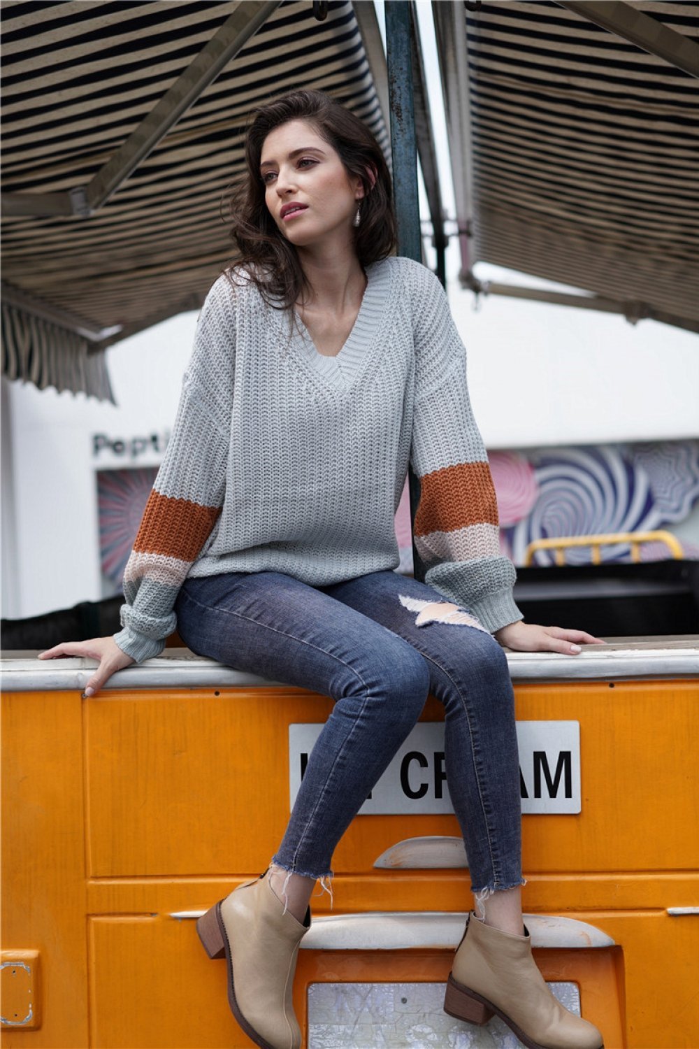 Pull simple à col rond pour femmes