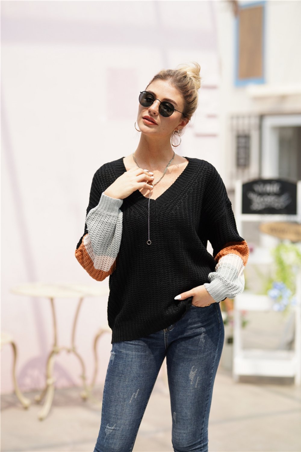 Pull simple à col rond pour femmes