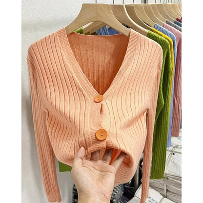 Olivia - Pull décontracté pour femme en rose, orange et bleu pour l'hiver