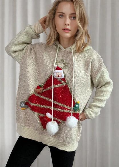 Linda - Pull de Noël pour femme avec éléments 3D