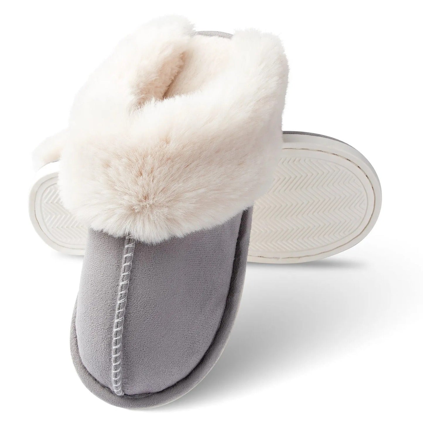 Chelsie - Chaussons pelucheux tendance pour femmes