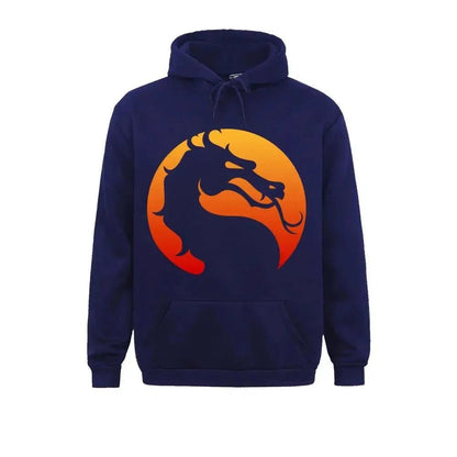 Kurt - Sweat à capuche chaud avec dragon Mortal Kombat imprimé pour hommes et femmes