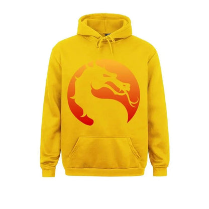 Kurt - Sweat à capuche chaud avec dragon Mortal Kombat imprimé pour hommes et femmes