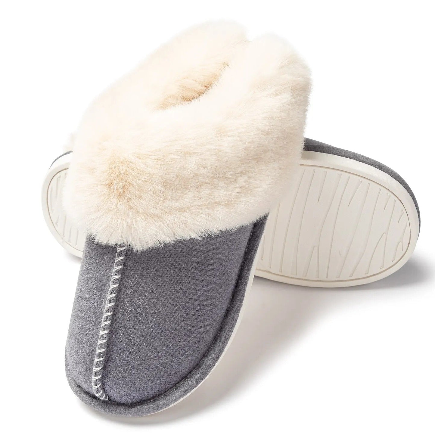 Chelsie - Chaussons pelucheux tendance pour femmes