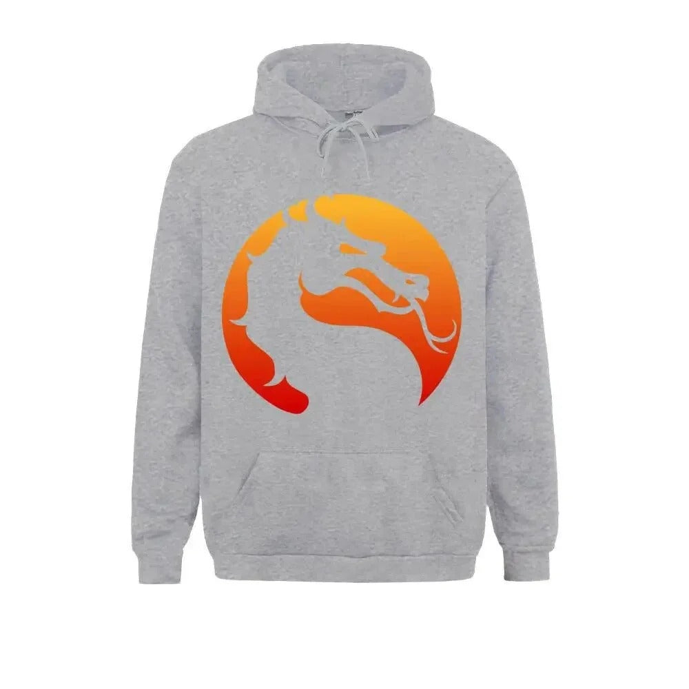 Kurt - Sweat à capuche chaud avec dragon Mortal Kombat imprimé pour hommes et femmes