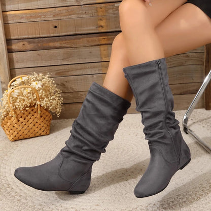 Roswitha Boots | Bottes hautes avec semelle plate