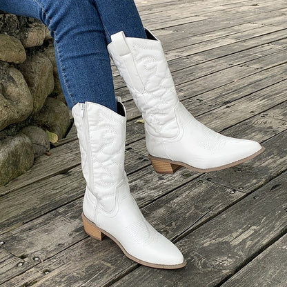 Fleur | Elegant bottes de cow-boy métalliques