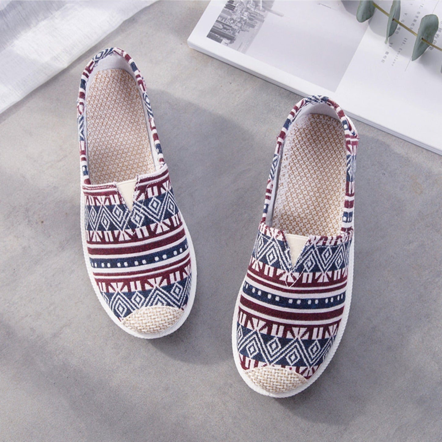 Fee | Espadrilles en toile avec impression vintage