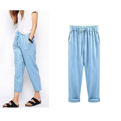 Lucie - Pantalon en coton et lin