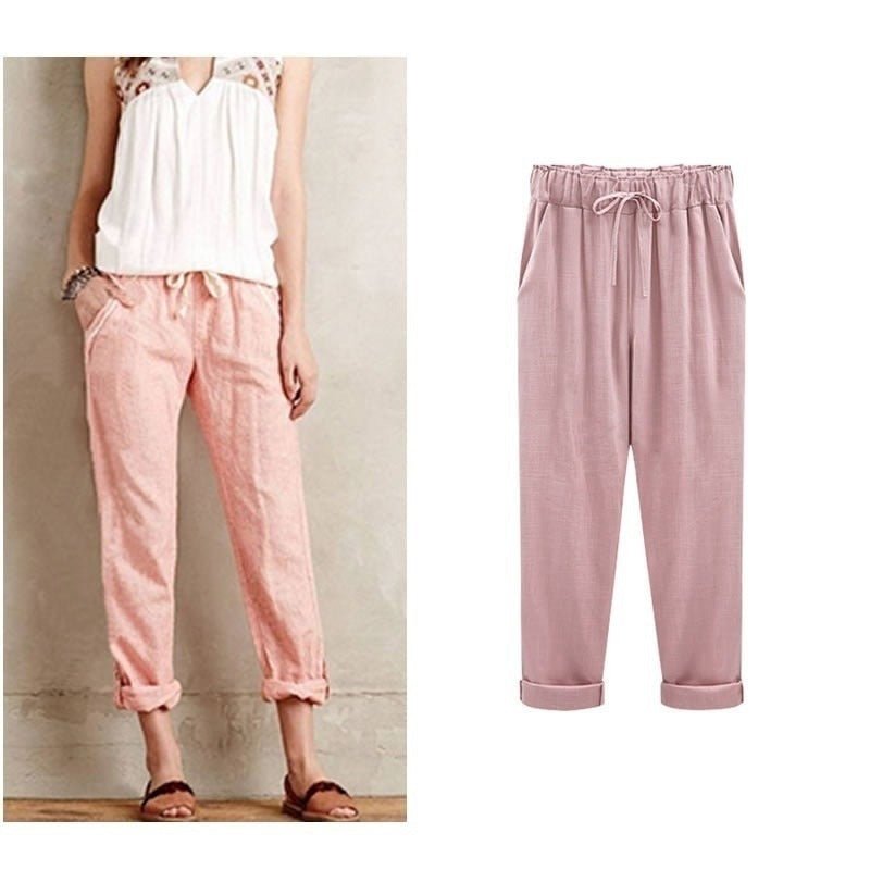 Lucie - Pantalon en coton et lin