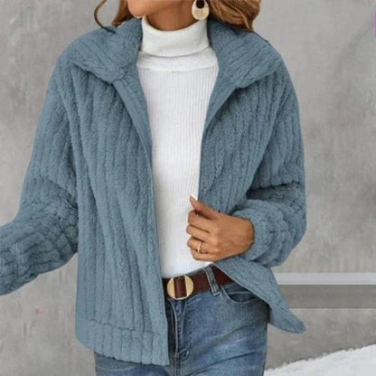 Cardigan en peluche pour femme