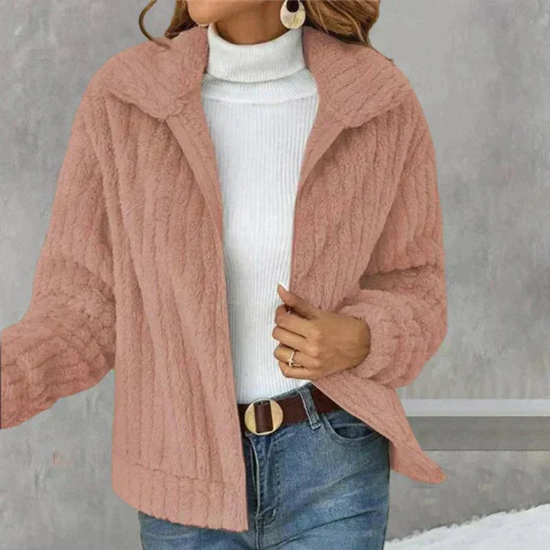 Cardigan en peluche pour femme